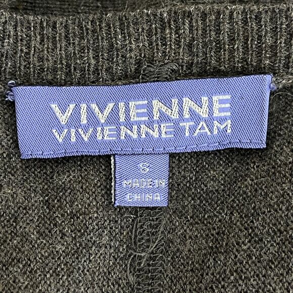 Vivienne Tam Stretch Wool Blend Dolman Sleeve Top Women's Size Small - Picture 3 of 9